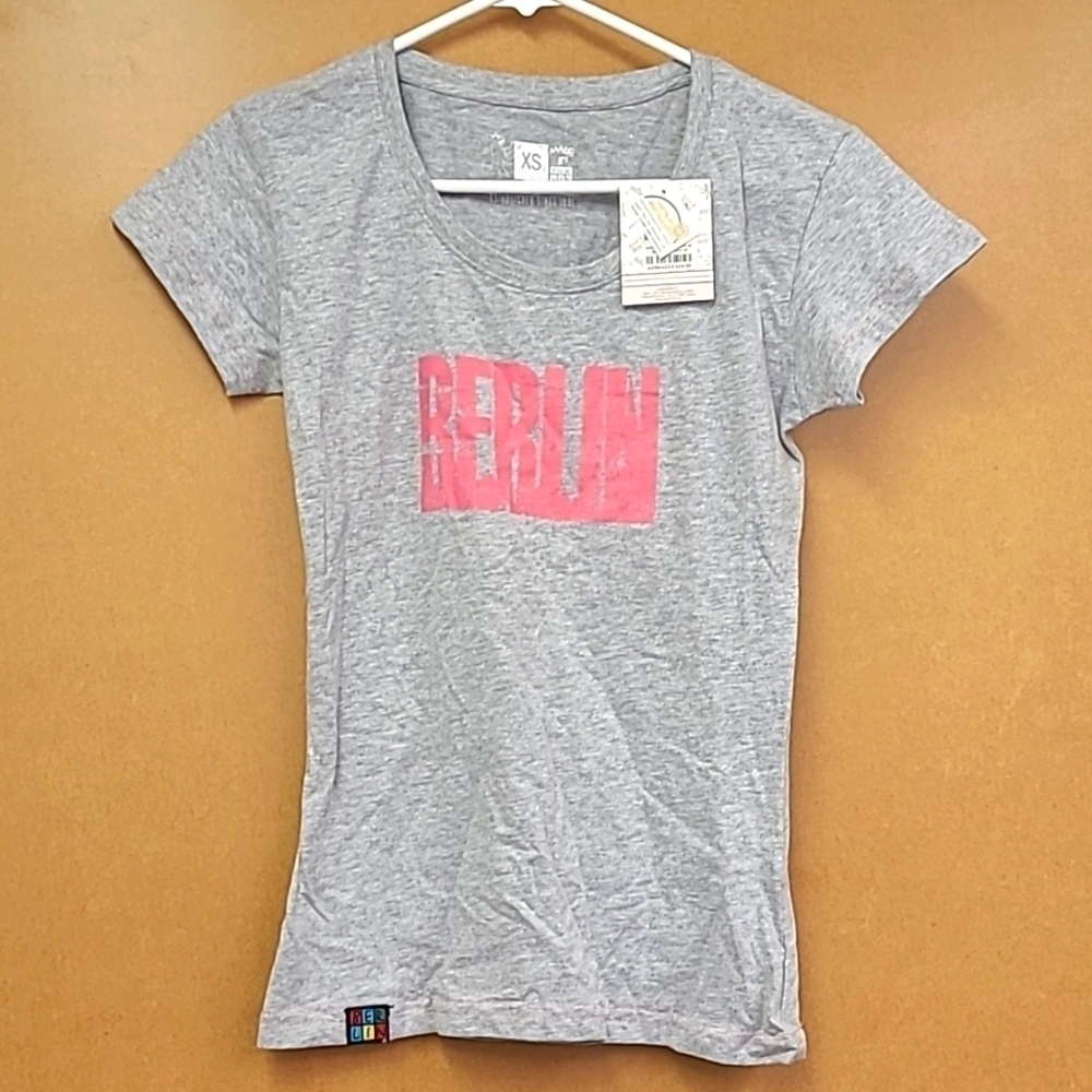 Berlin Size XS Grey and Pink Berlin T-Shirt